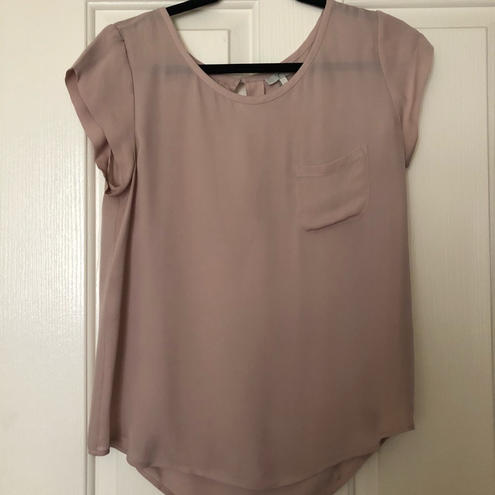 Joie silk top, short sleeve, size M